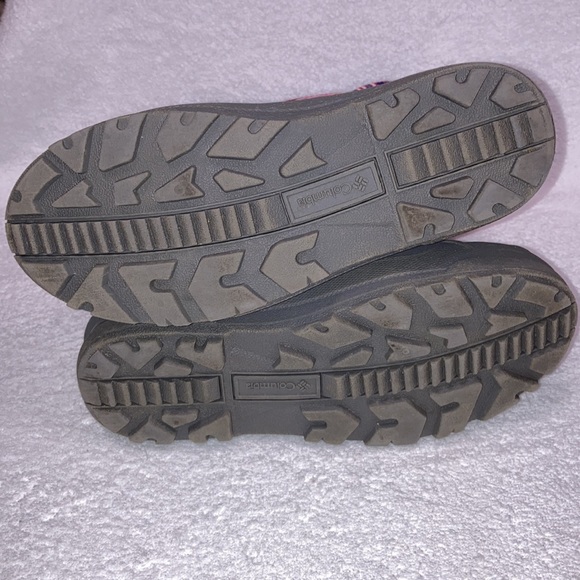 Columbia Powderbug Plus Boots Youth Girls Size 6 Purple Pink Winter Snow Pull On - Picture 4 of 7